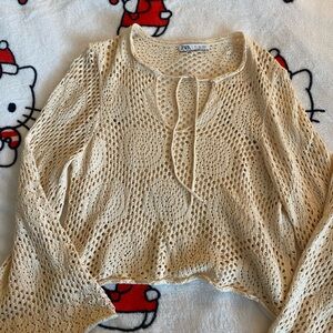 NWOT Zara crochet long sleeve